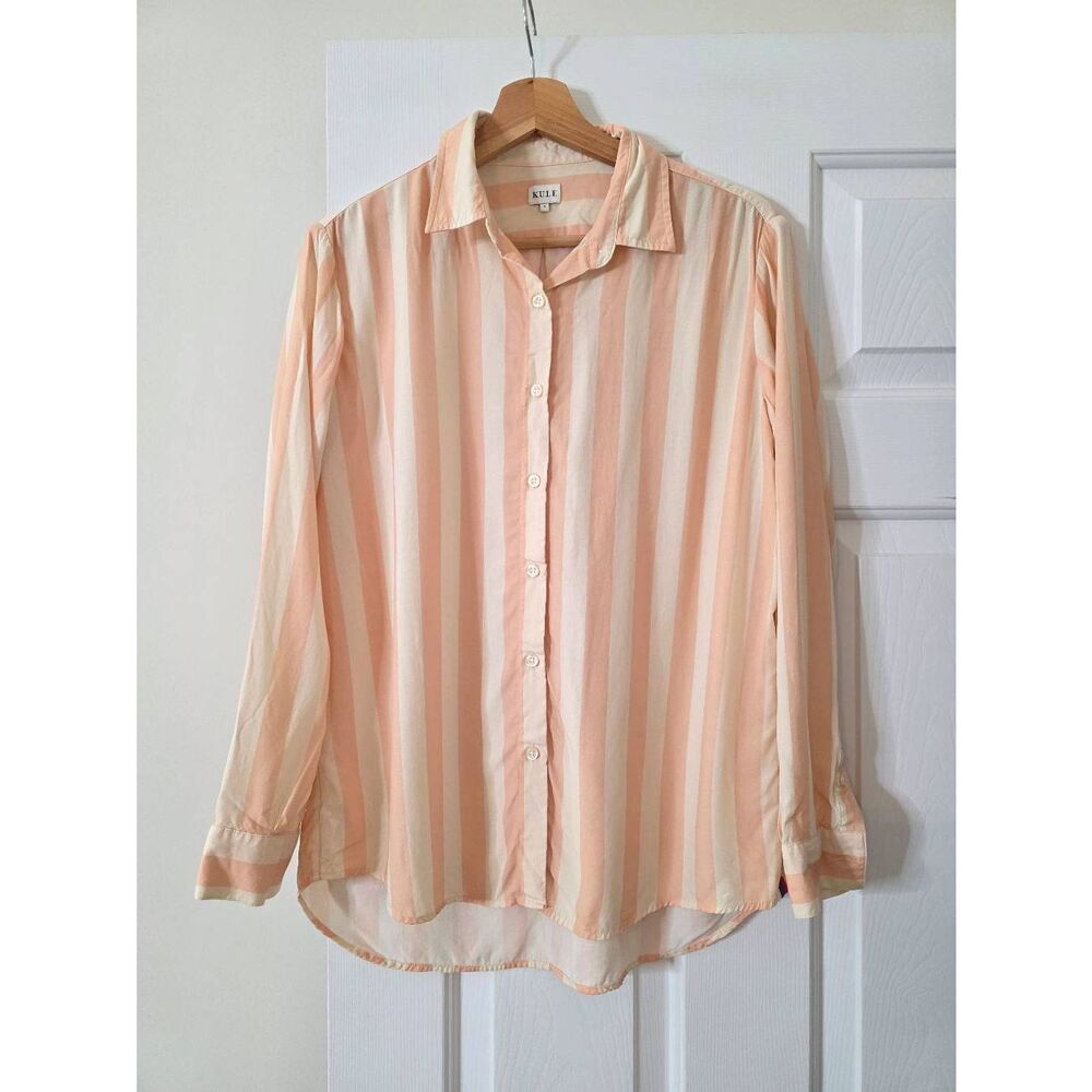 KULE Striped Button Down Shirt S